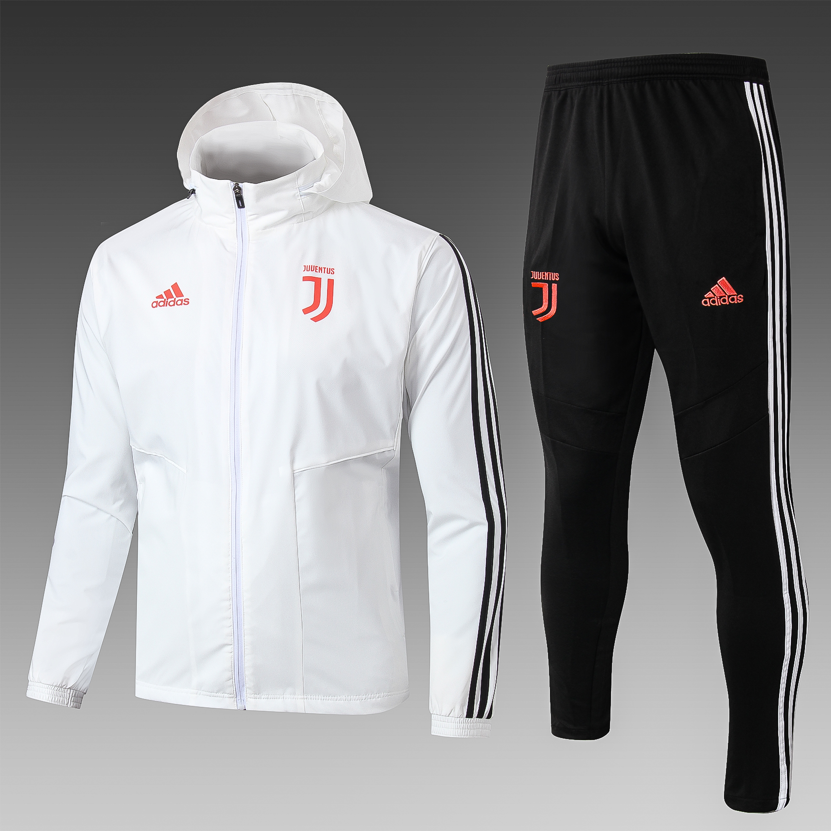 Juventus Full Tracksuit With Hood - Stepiconic